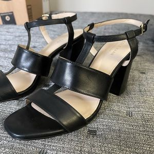 Black dress sandals with heels - Size 8